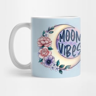 Moon vibes, floral moon design Mug